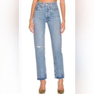 NWT Agolde 90’s Pinch Waist High Rise Straight Abstract 28